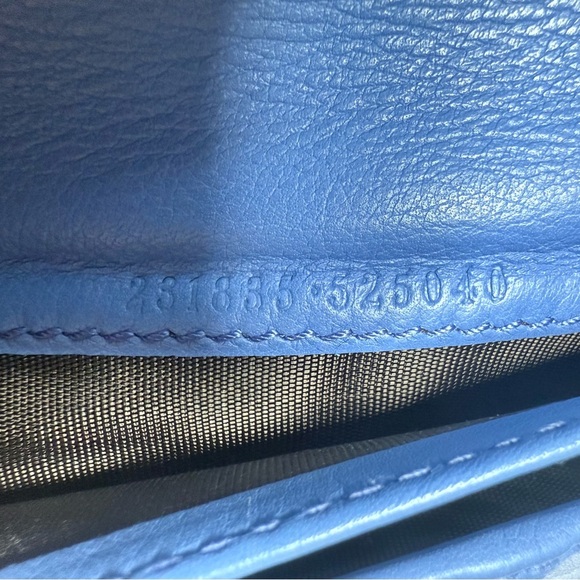 Gucci Blue Leather Wallet with Silver Hardware - Picture 9 of 12